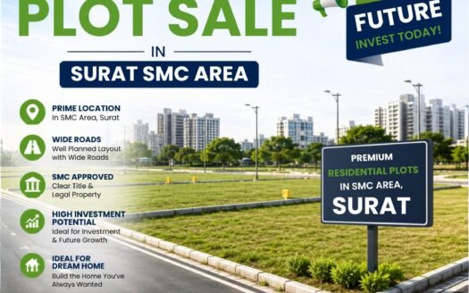 Premium Residential Plot for Sale in Surat | Easy EMI & Free House Design